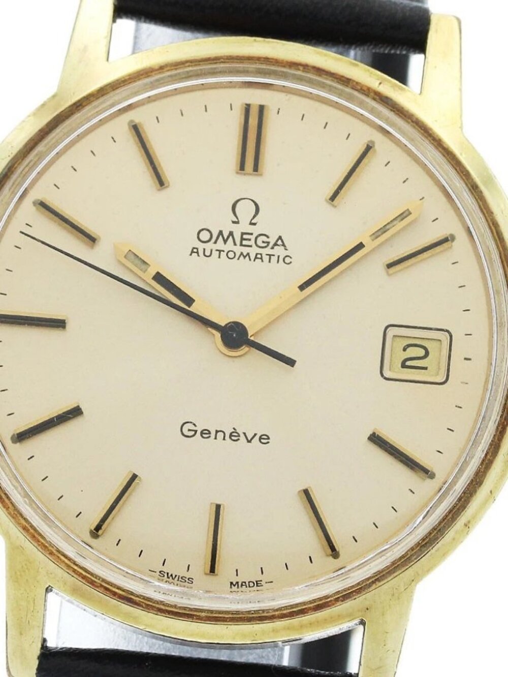 OMEGA Geneve 166.0163 Date Cal.1012 Gold Dial Automatic Men's Watch